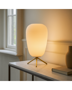 Modern table lamp white, Davide, with switch