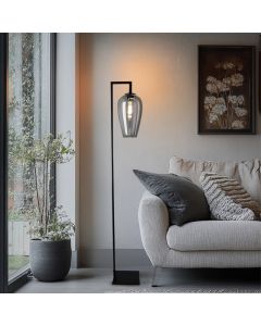 Design floor lamp grey, Andy, with switch