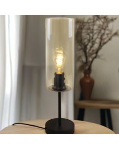 Modern table lamp amber, Gaya, with switch