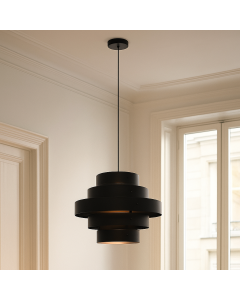 Rustic pendant light black, Jana
