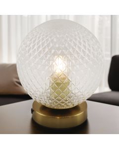 Retro table lamp transparent, Johnson, with switch
