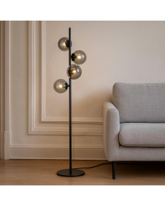 Design floor lamp grey, Remo, with switch