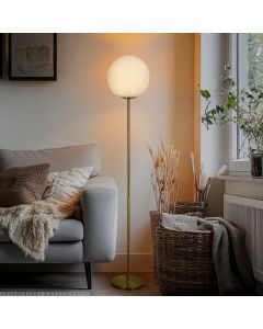 Design floor lamp white, Dolf, with switch