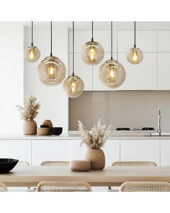 Design pendant light amber, Dolf