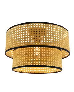Rattan ceiling light brown, Kirsten