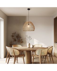Rattan pendant light brown, Rosa