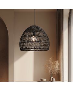 Rattan pendant light black, Rosa