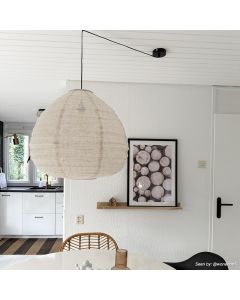 Rustic pendant light beige, Leila