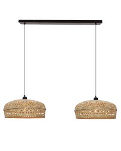 Bamboo pendant light brown, Jennifer