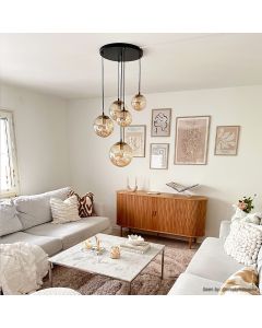 Design pendant light amber, Dolf