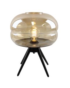 Retro table lamp amber, Sean, with switch