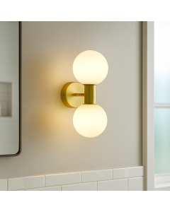 Modern bathroom wall light gold, Amer, IP44