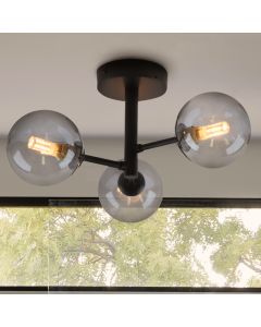 Modern bathroom ceiling light black, Amer, IP44