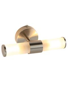 Modern bathroom wall light nickel, Callum, IP44