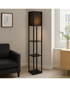 Modern floor lamp black, Izabel, with switch