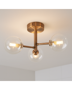 Modern ceiling light copper, Amer, IP44