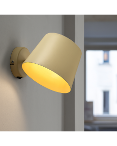 Modern wall spotlight beige, Rinke, with switch