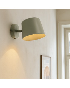 Modern wall spotlight green, Rinke, with switch