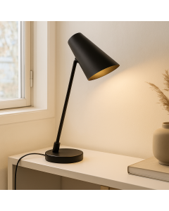 Modern table lamp black, Taro, with switch