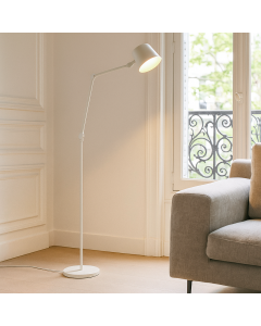 Modern floor lamp white, Rinke, with switch