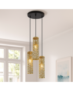 Metal pendant light brass, Marli