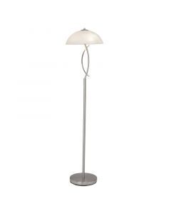 Glass floor lamp chrome, Ishara, with switch