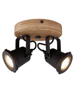 Wood ceiling spotlight brown, Jantina