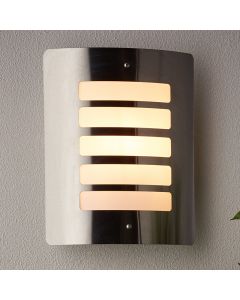 Metal outdoor light chrome, Alea, IP44