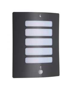 Metal outdoor wall light with motion sensor anthracite, Alea, IP44