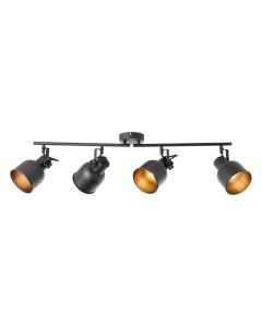 Industrial ceiling spotlight black, Shiva