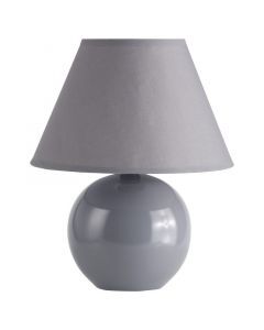 Ceramic table lamp grey, Pilar, with switch