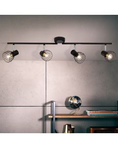 Industrial ceiling spotlight black, Adama