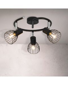 Industrial ceiling spotlight black, Adama