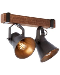 Wood ceiling spotlight black, Audrey