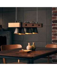 Wood pendant light brown, Audrey