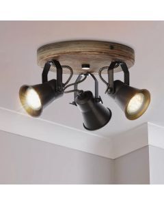 Wood ceiling spotlight brown, Carolyn