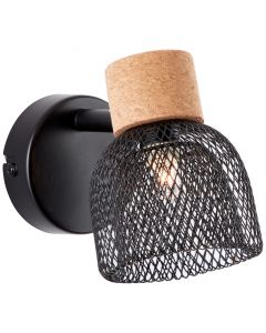 Cork wall spotlight black, Kayo