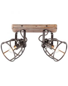 Industrial ceiling spotlight black, Esmee