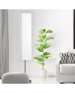 Paper floor lamp white, Octavio, with switch