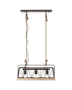 Wood pendant light silver, Iris