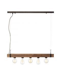 Wood pendant light black, Asli