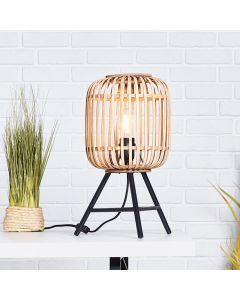 Industrial table lamp brown, Brain, with switch