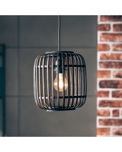 Wood pendant light black, Brain