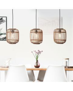 Wood pendant light brown, Brain
