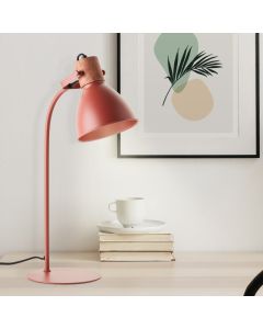 Rustic table lamp red, Thalina, with switch