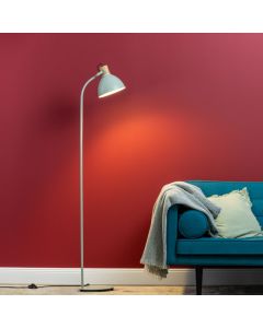 Rustic floor lamp green, Thalina, with switch
