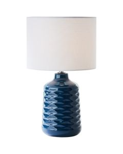 Retro table lamp blue, Roelf, with switch