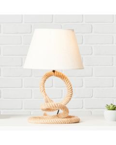 Rustic table lamp white, Boyke, with switch