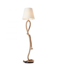 Rustic floor lamp white, Boyke, with switch