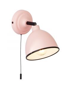 Classic wall spotlight pink, Anouk, with pull switch